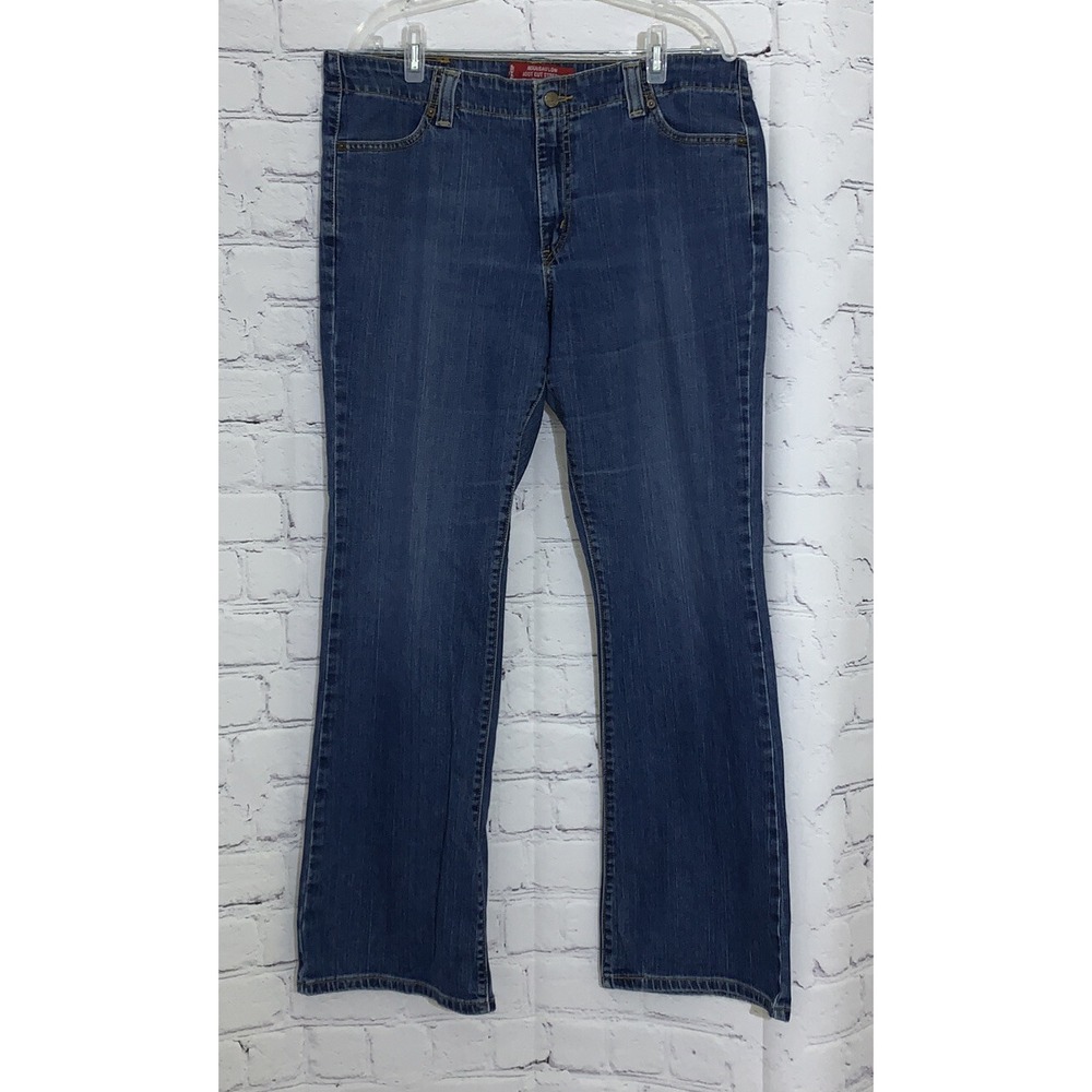 Levis 525 Jeans Womens 16M Nouveau Low Bootcut Stretch Blue Denim
